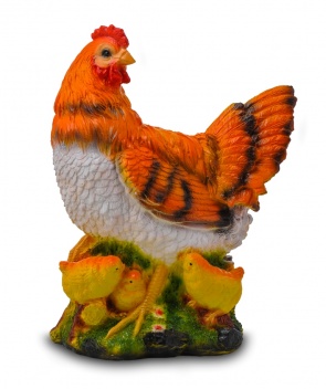 Курица с цыплятами(рыжая)